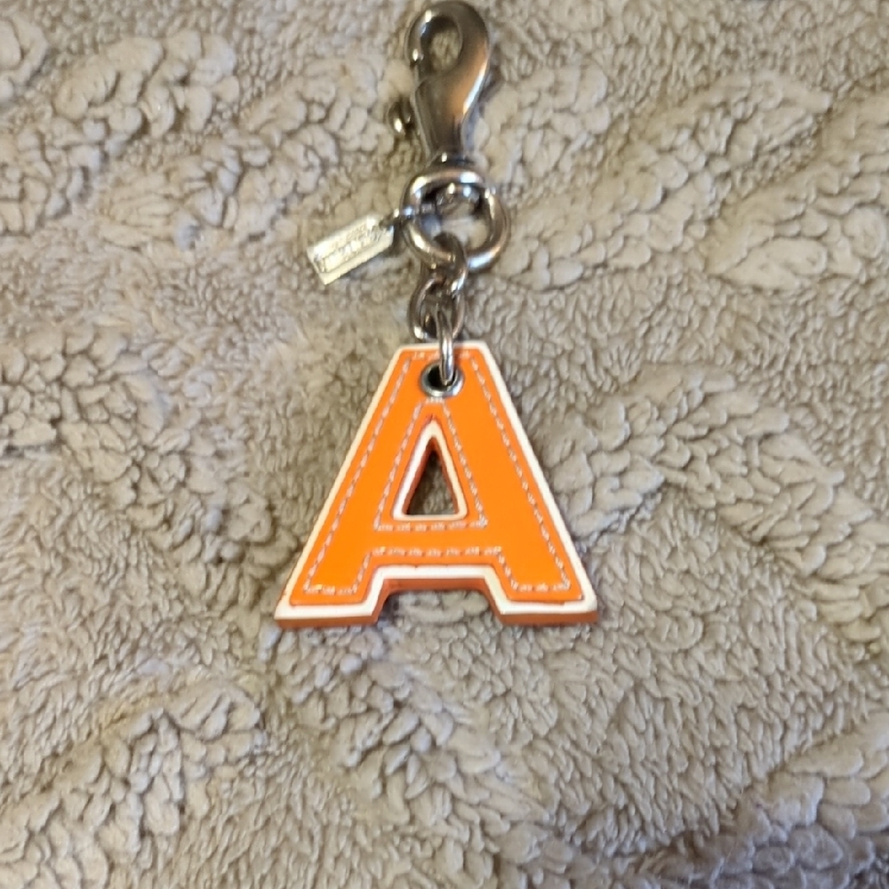 Orange Letter A Keychain